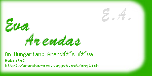 eva arendas business card